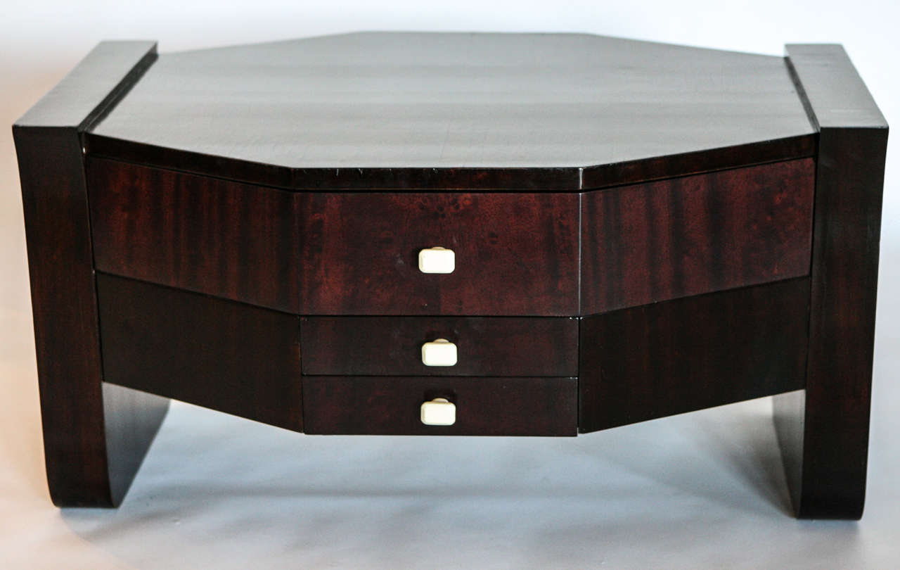 French Art Deco Macassar Ebony Table For Sale 4