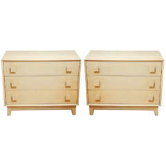Paul Frankl Inspired Pair of Bedside Chests