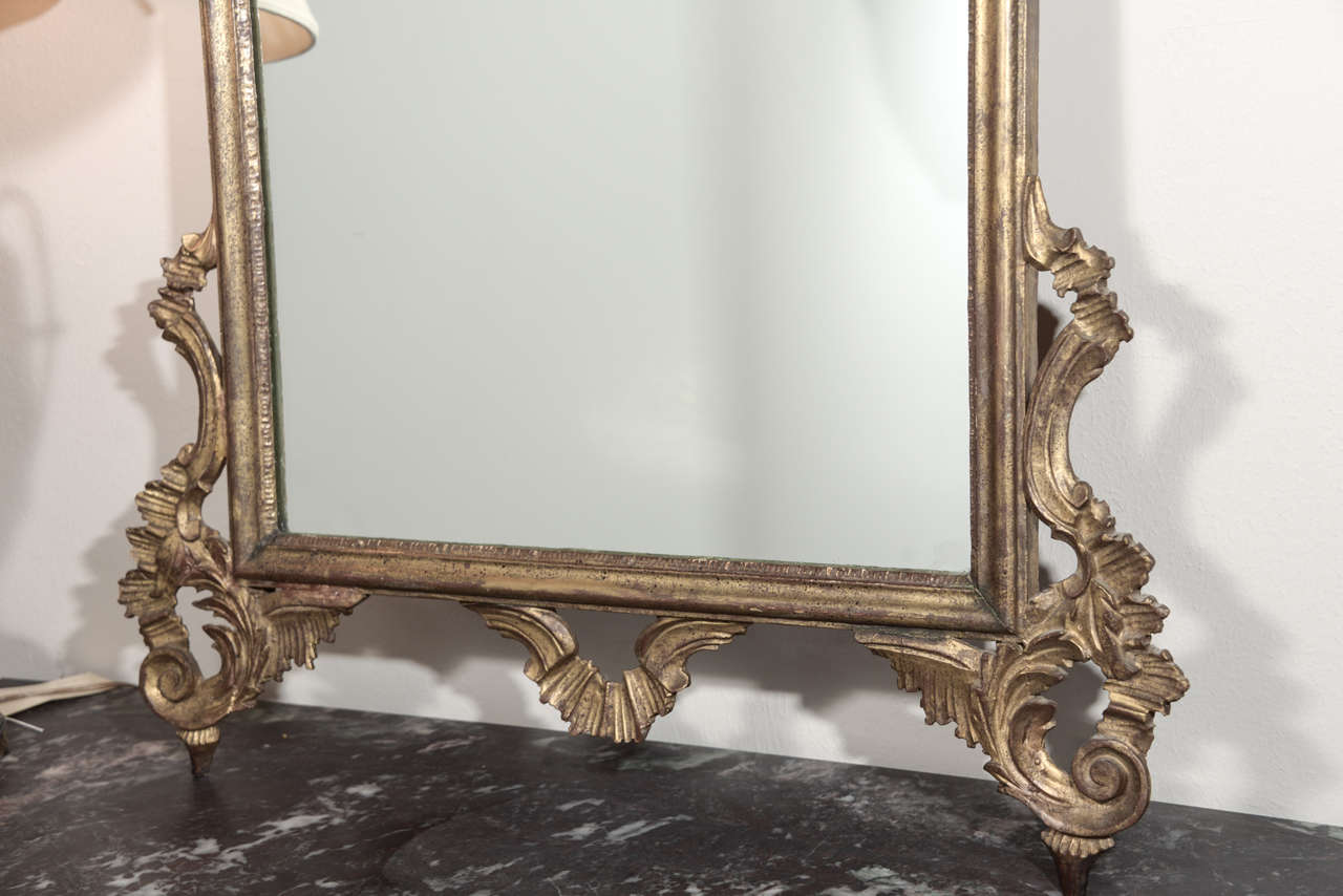 Late 19th c Italian Louis XV gilt wood carved mirrors 4