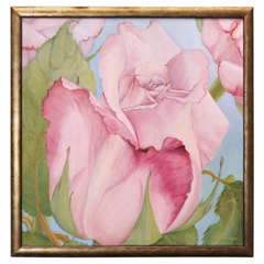 Original Oil On Canvas titled "Fragrant Pink Rose" by Sue Blackshear