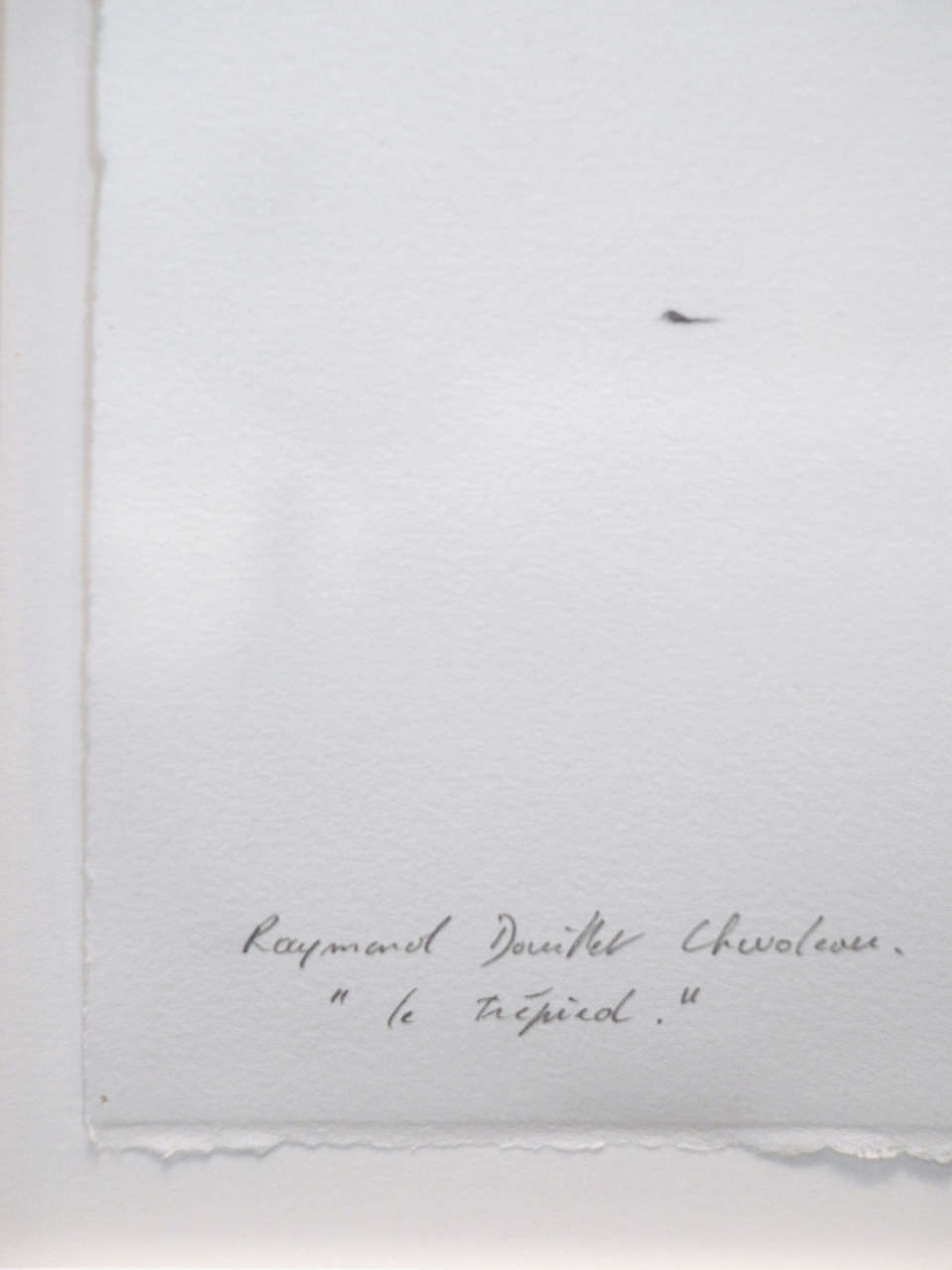 Original Mixed Media Drawing titled "Le Trepied" by Raymond Douillet