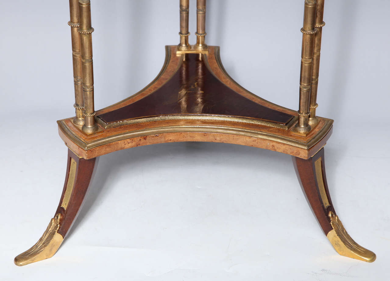 Pair of French Bronze and Lacquer Gueridon Tables In Excellent Condition In New York, NY