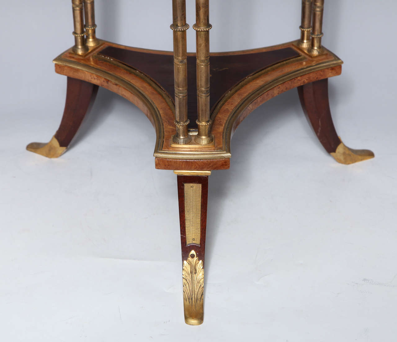 20th Century Pair of French Bronze and Lacquer Gueridon Tables
