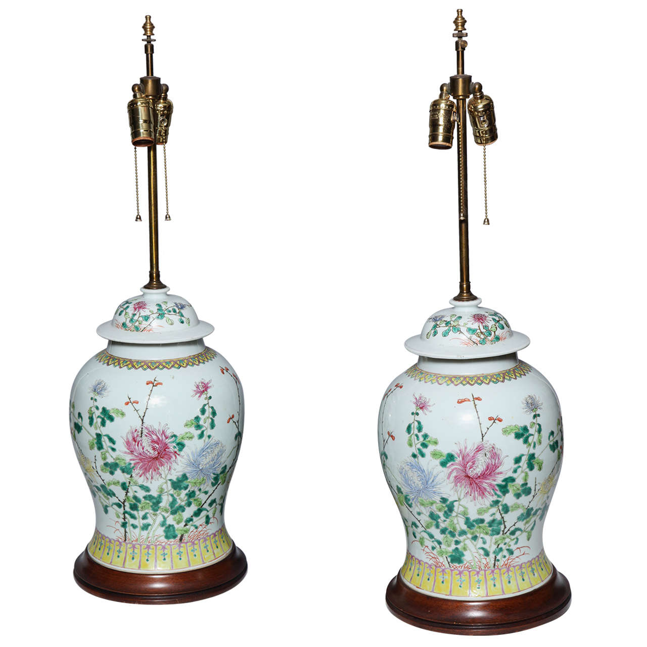 green ginger jar lamp