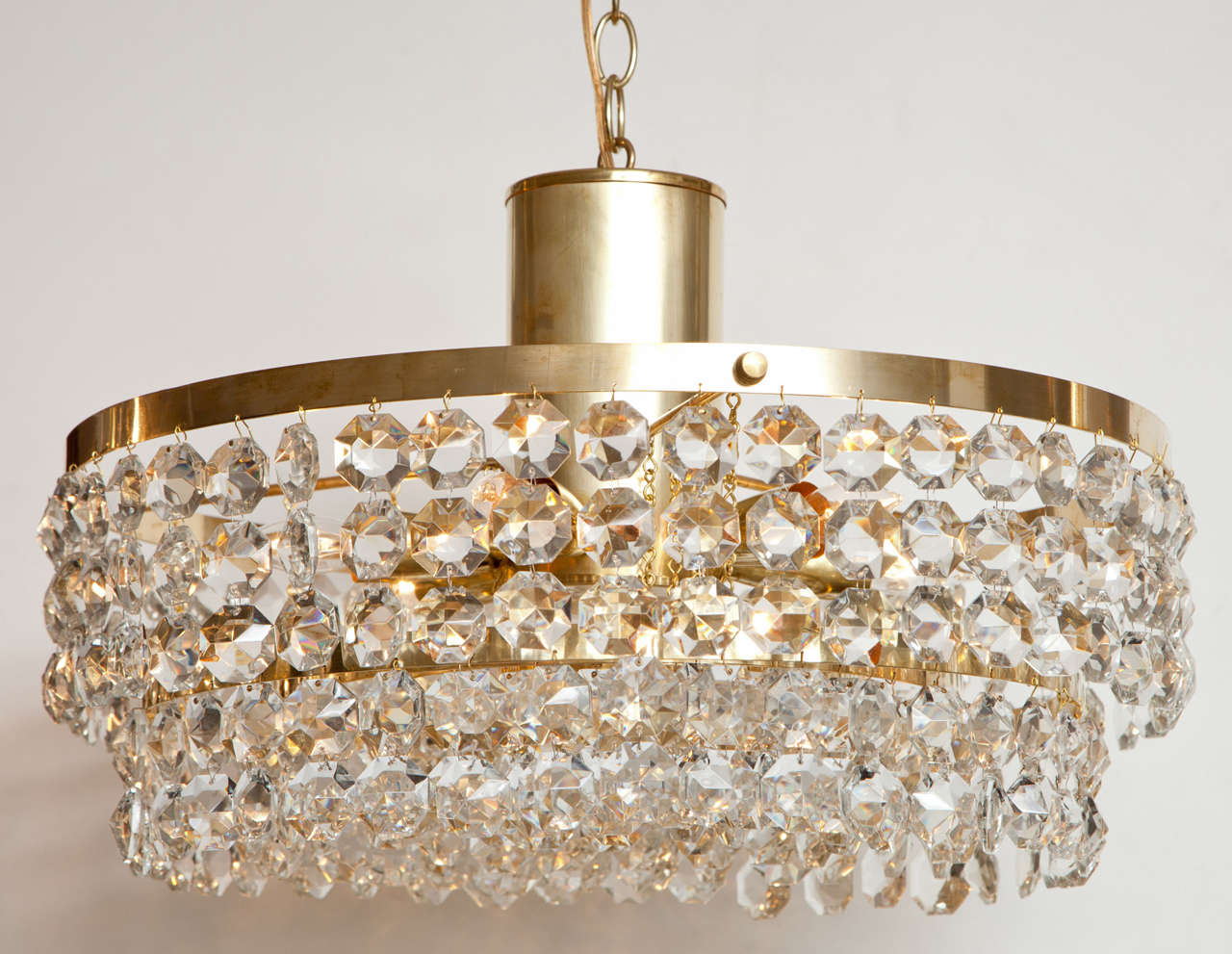 Crystal Beaded Chandelier In Excellent Condition In New York, NY