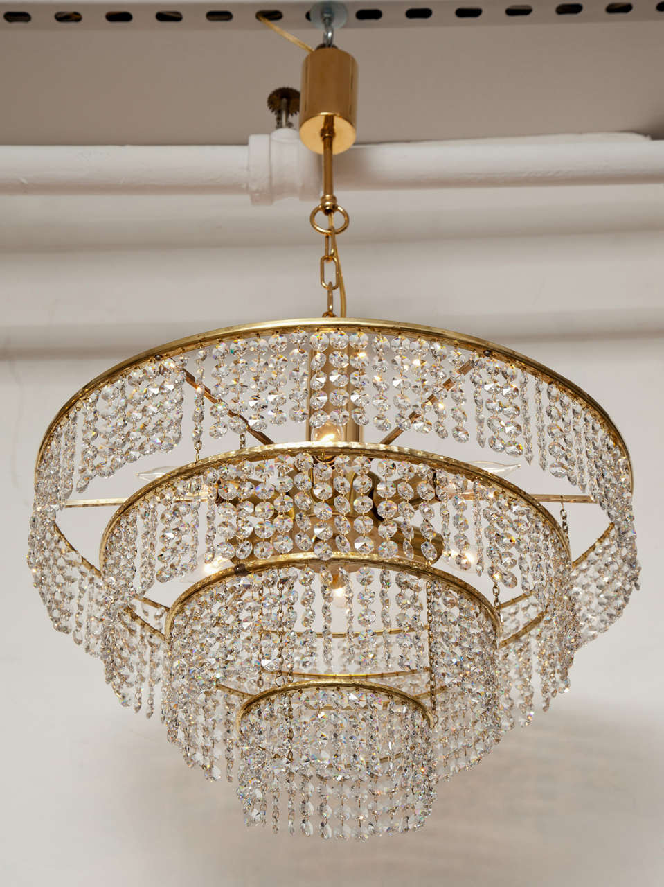FourTier German Crystal Chandelier For Sale at 1stDibs german chandelier