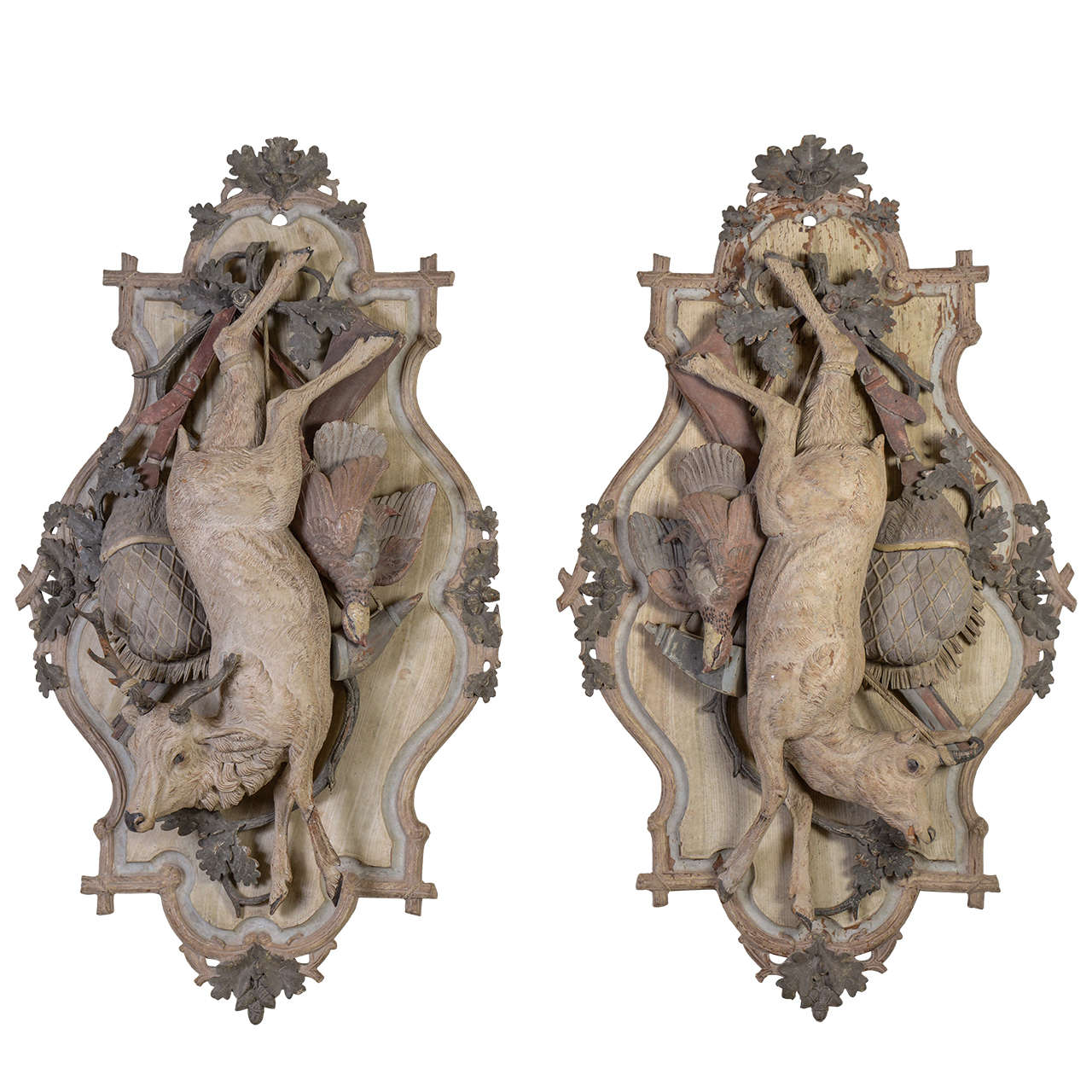 Pair of Hunting Trophies, France, 19th Century For Sale
