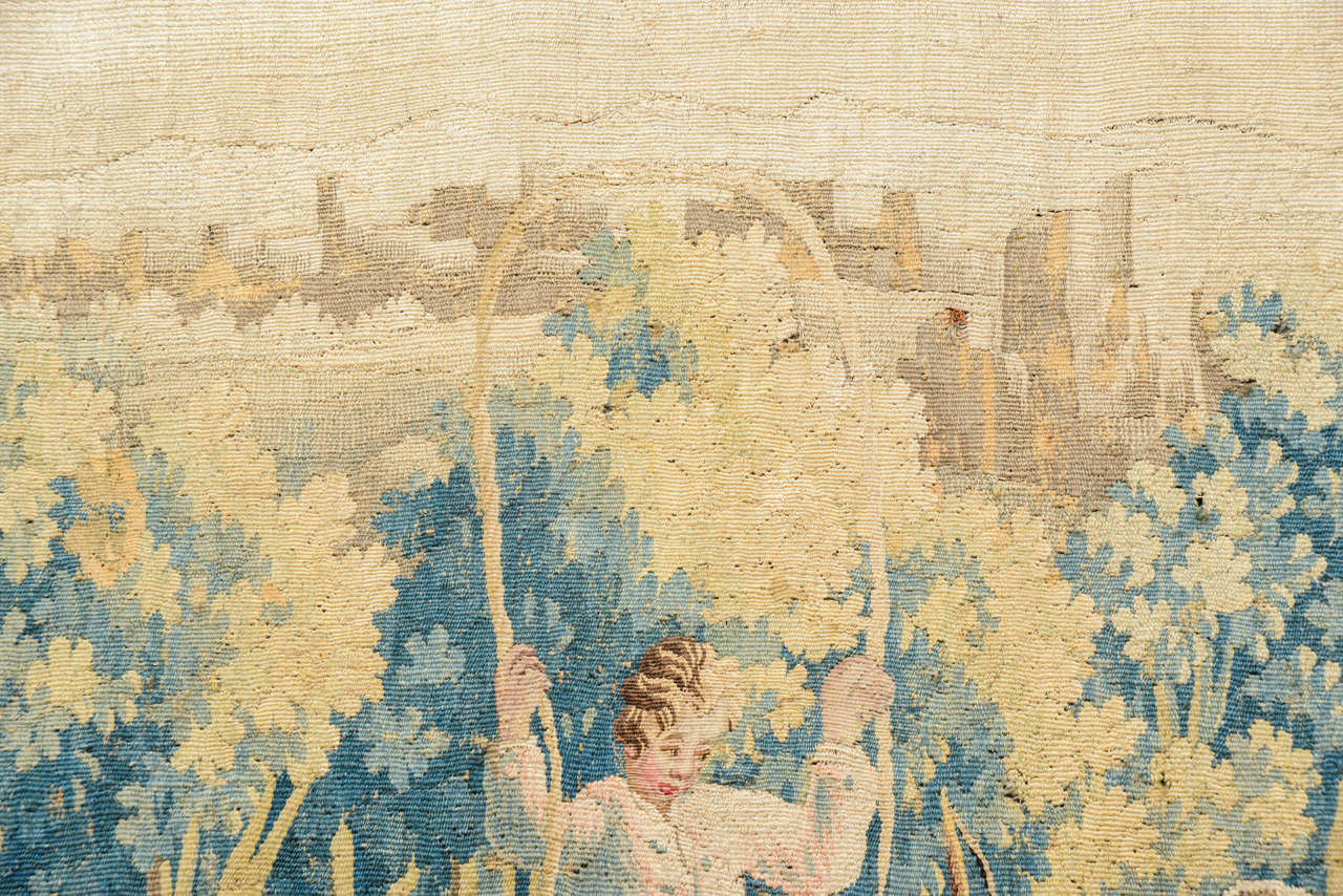 Wool Louis XV Aubusson Tapestry