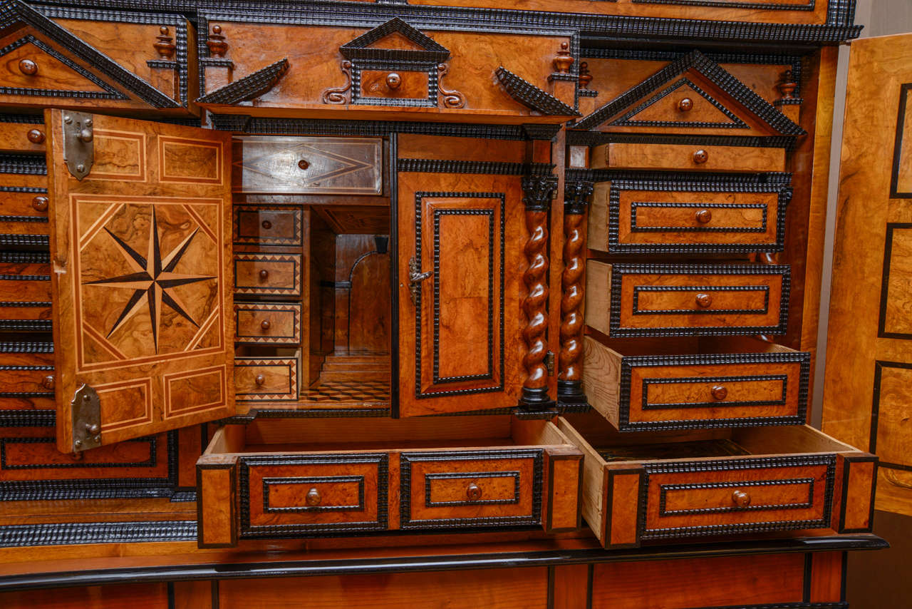 Ebony French Louis XIV Cabinet, 17th Century For Sale
