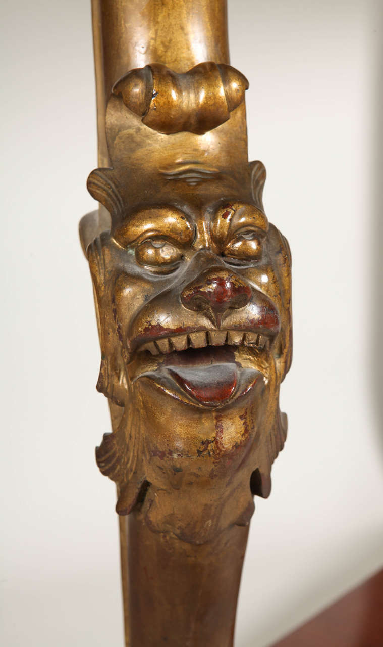 19th Century Tuscany Console Table with a White Marble Top 2