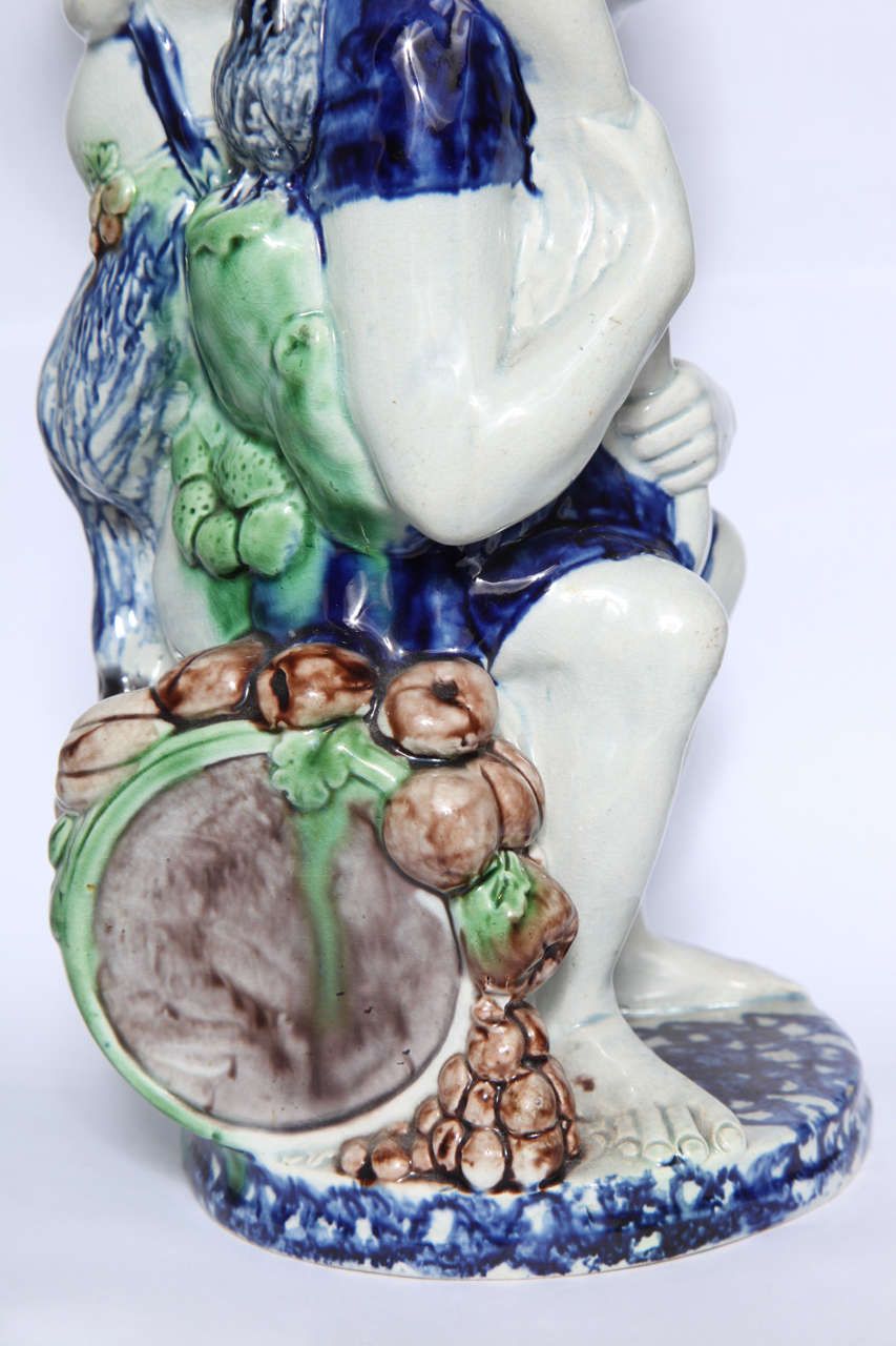 Rare Prattware Bacchus Toby Jug For Sale 3