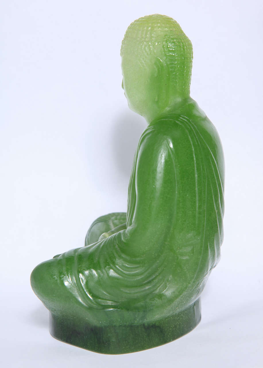 20th Century Rare A. Walter Nancy Pate-de-Verre Buddha