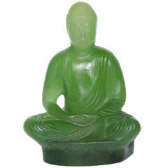 Rare A. Walter Nancy Pate-de-Verre Buddha