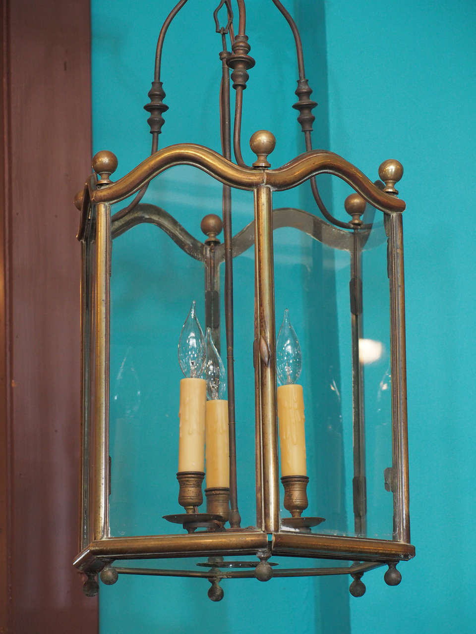 Metal 19th Century French Bronze Lantern in the Louis XV Taste