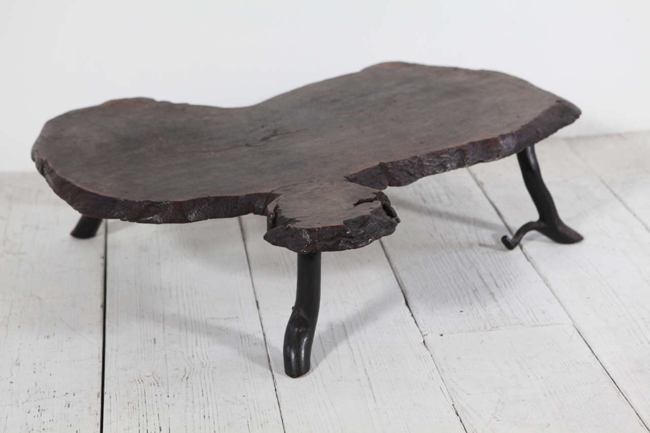 Vintage Japanese Free Form and Live Edge Low Coffee Table at 1stDibs