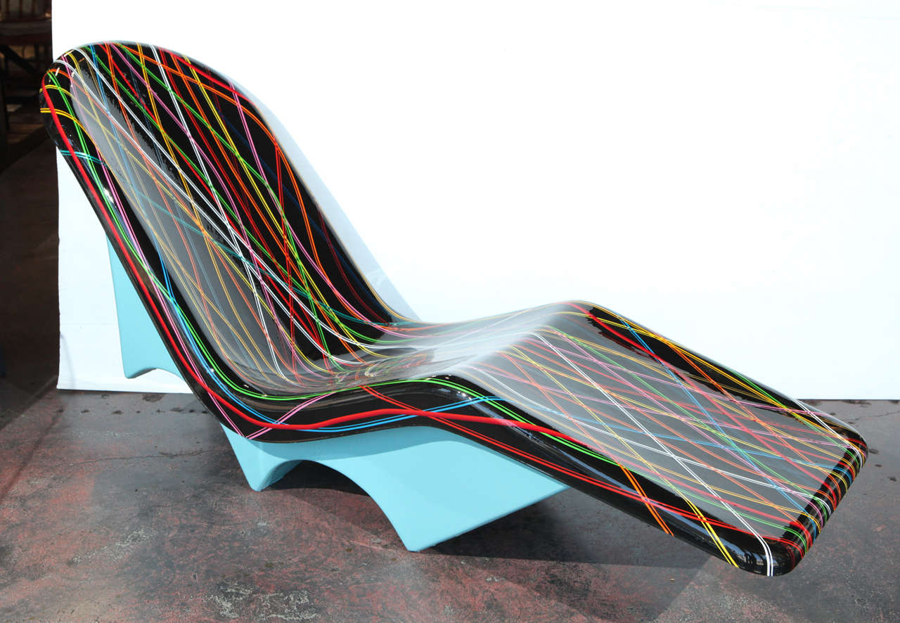Playful "Surfboard" Chaise Lounge Chair by Mauro Oliveira