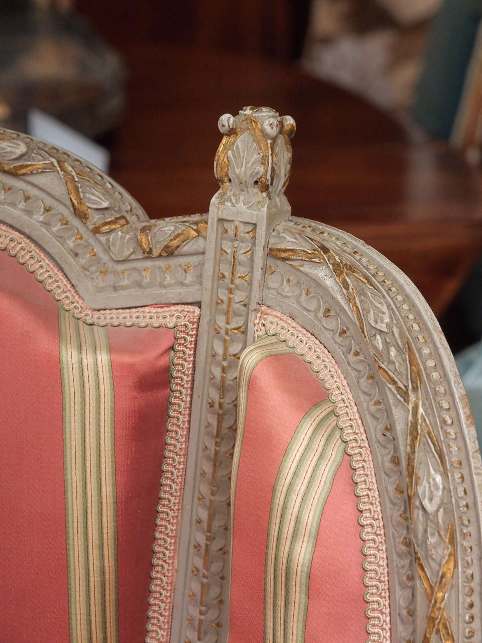 Gilt Pair of 19th Century Louis XVI Style Bergeres