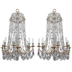 Pair of Crystal Chandeliers