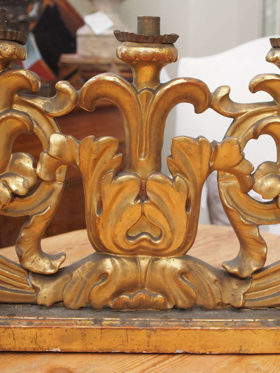 Baroque Pair of 19th Century Candelabras