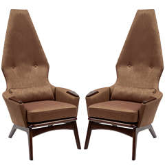 Pair of High Back Lounge Chairs by Adrian Pearsall 6