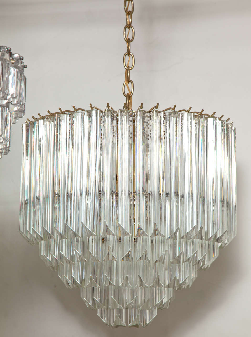 FiveTier Crystal Prism Chandelier/Flush Mount by Camer at 1stDibs