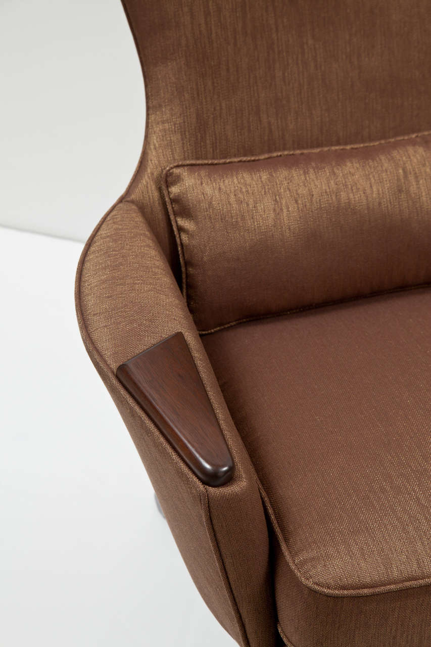 Adrian Pearsall Tall Back Brown Lounge Chairs For Sale at 1stDibs