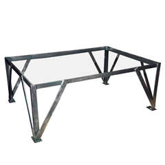 Antique Industrial Steel Table