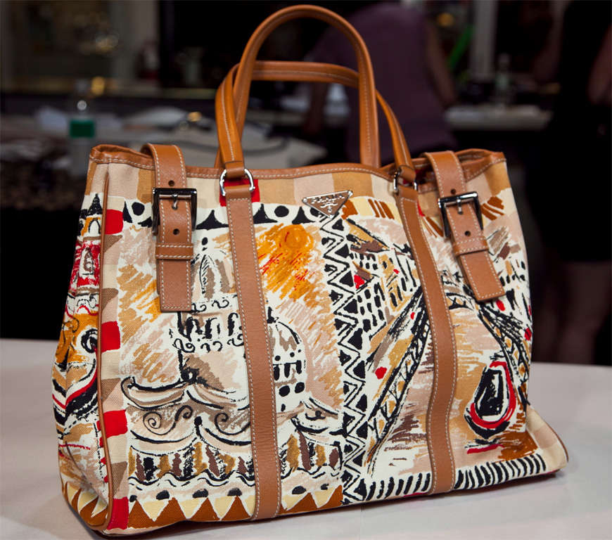 Prada Limited Edition Venetian Scene Tote Bag* presented by funkyfinders at  1stDibs | prada limited edition bags, venice handbags