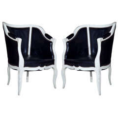 French White Bergeres Pair