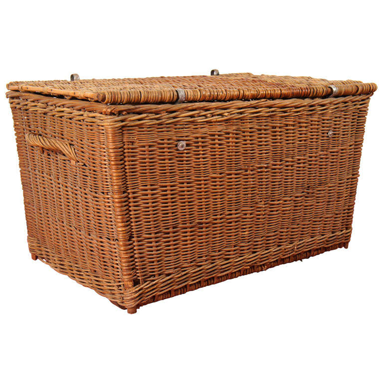 Wicker Trunks 9 For Sale on 1stDibs