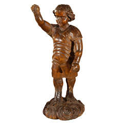 18th C Carved Figure.