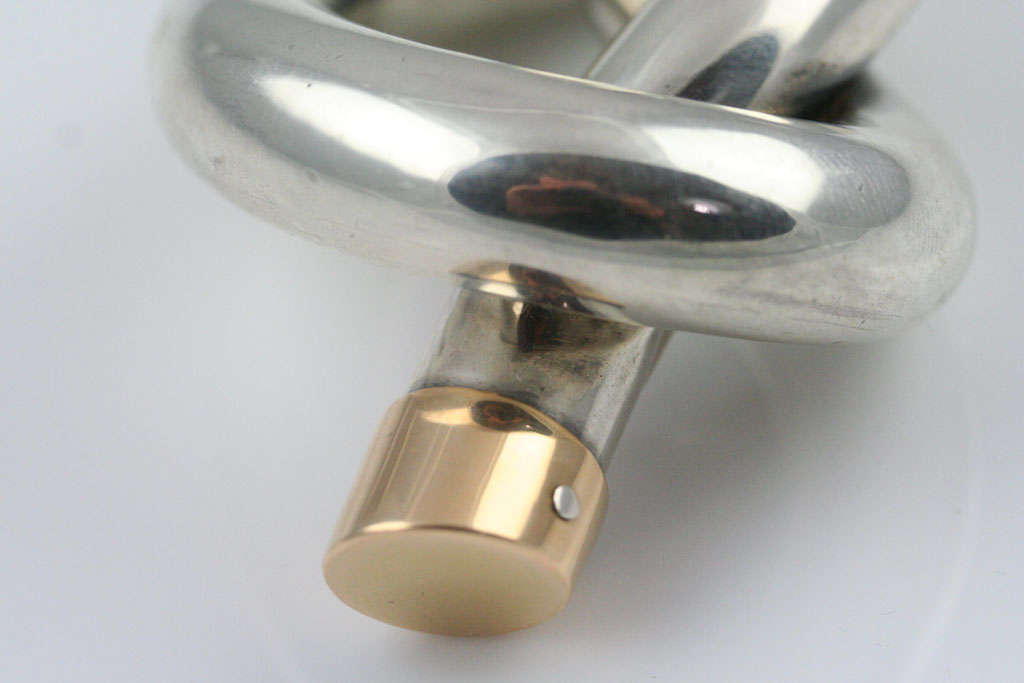 Sterling Silver Sterling and 18k Gold Knot Paperweight by Gucci