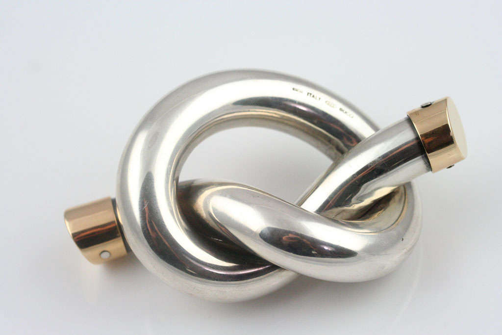 Sterling and 18k Gold Knot Paperweight by Gucci 2
