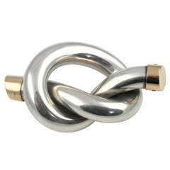 Sterling and 18k Gold Knot Paperweight by Gucci