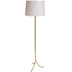 Bagues Faux Bamboo Brass Floor Lamp