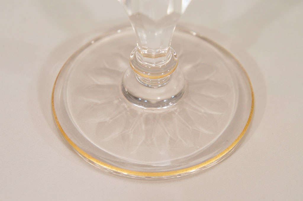 Set of 10 Lobmeyr Crystal Goblets With Hand Painted Reserves For Sale 5