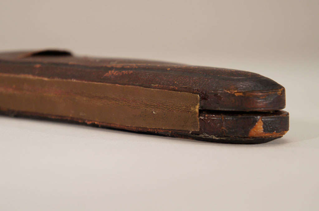 Agate Set of Desk and Writing Instruments in Fitted Leather Box, 19th Century For Sale