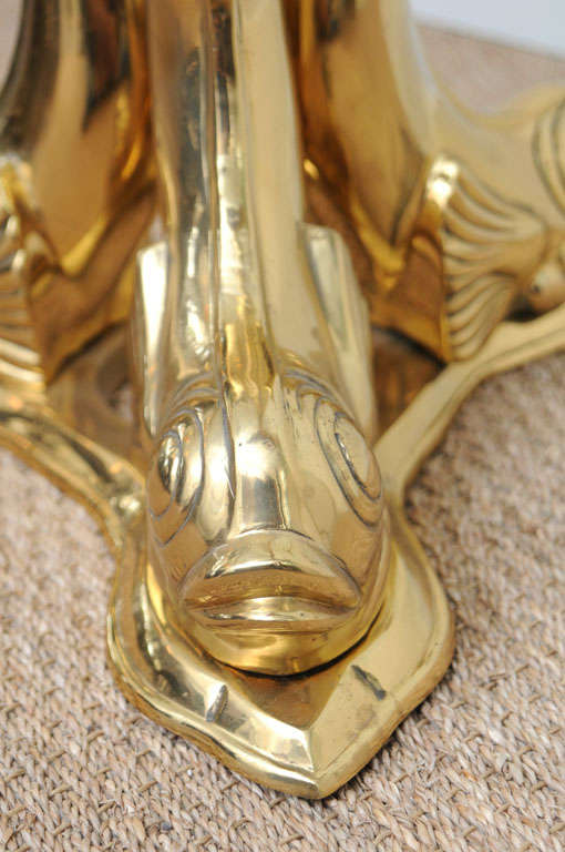 American Brass Dolphin Coffee Table