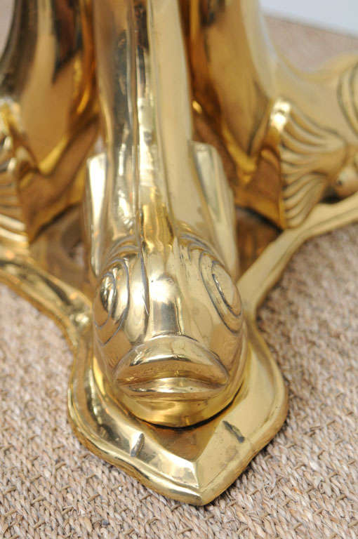 American Brass Dolphin Coffee Table