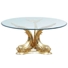 Brass Dolphin Coffee Table 2
