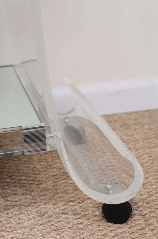 Curvious Mid-Century Lucite Bar Cart 1