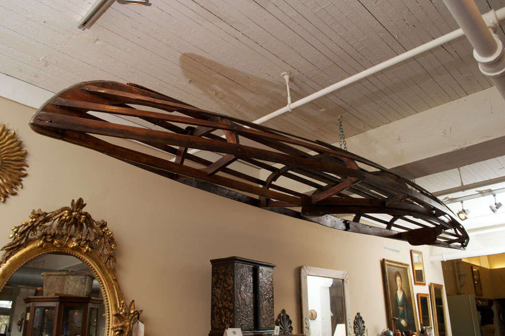 Wooden Canoe Frame, English circa 1900 In Good Condition In San Francisco, CA