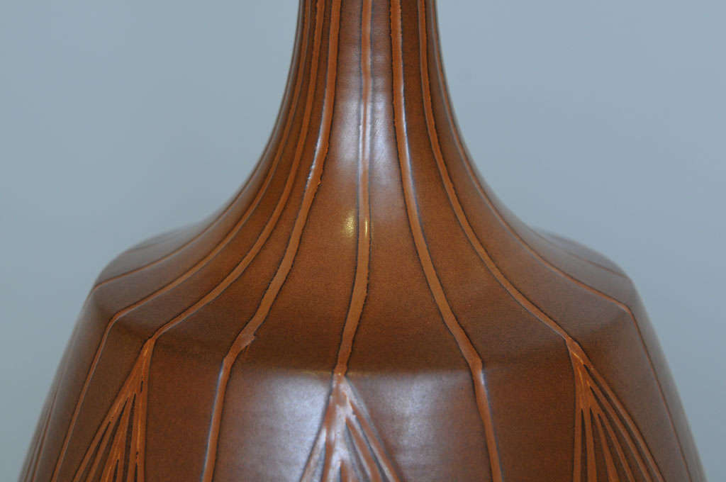 Mid-20th Century George Nobuyuki Kimura Pottery Table Lamp