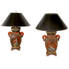 Pair of Chinese Ceramic Table Lamps