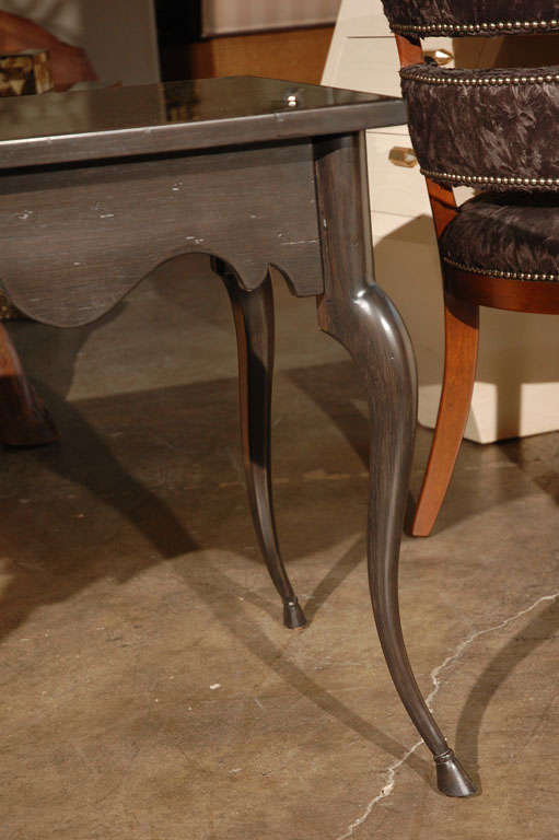 Contemporary Paul Marra Cabriole Leg Table with Mirrored Top For Sale