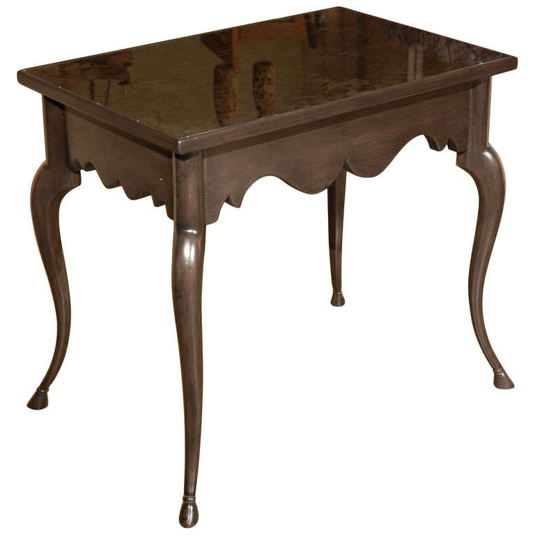 Paul Marra Cabriole Leg Table with Mirrored Top For Sale