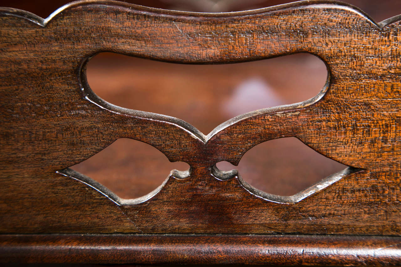 19th Century Mahogany Butlers Tray Table, late 19th C., England For Sale