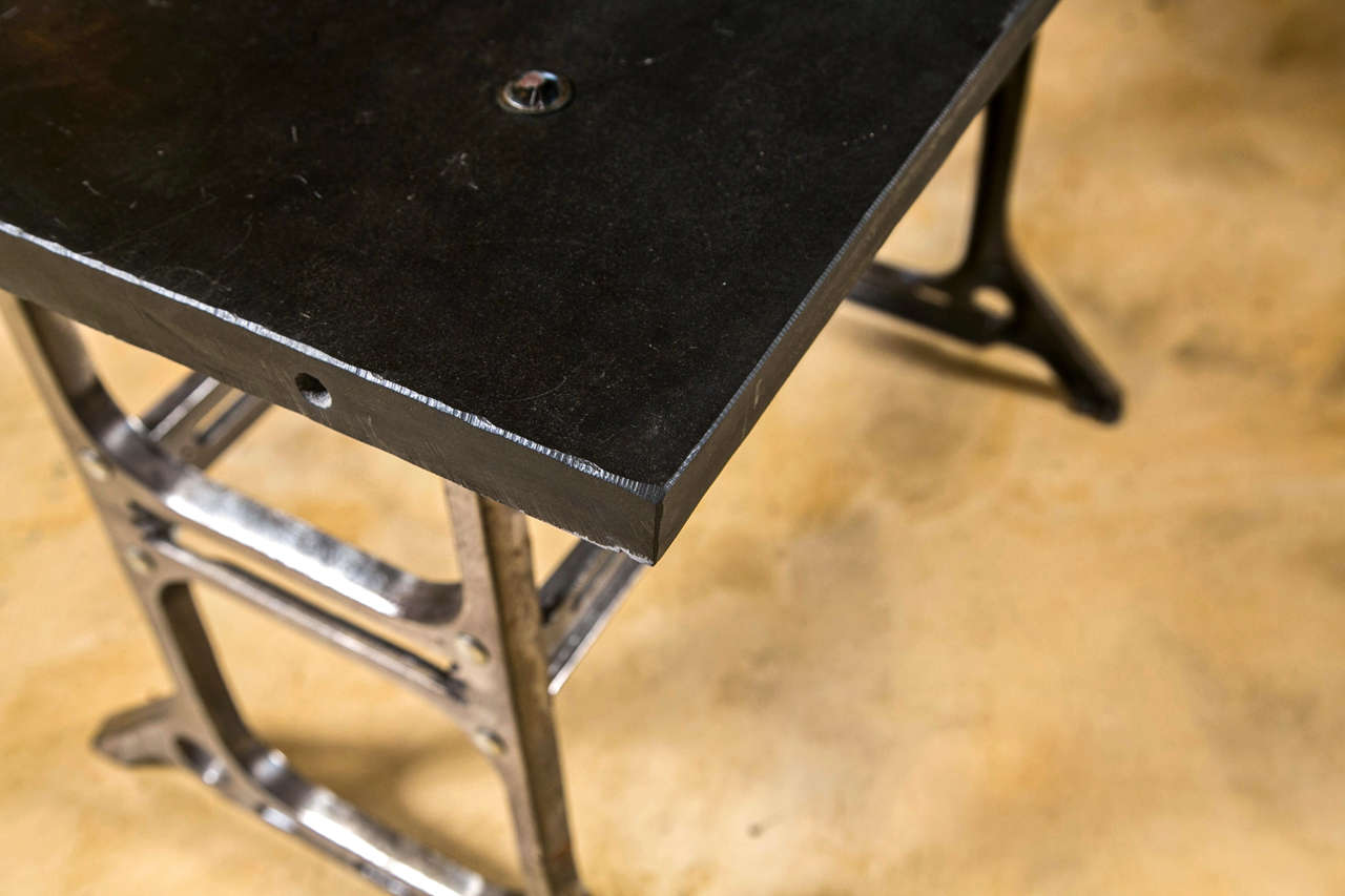 20th Century Industrial Slate Top Table For Sale