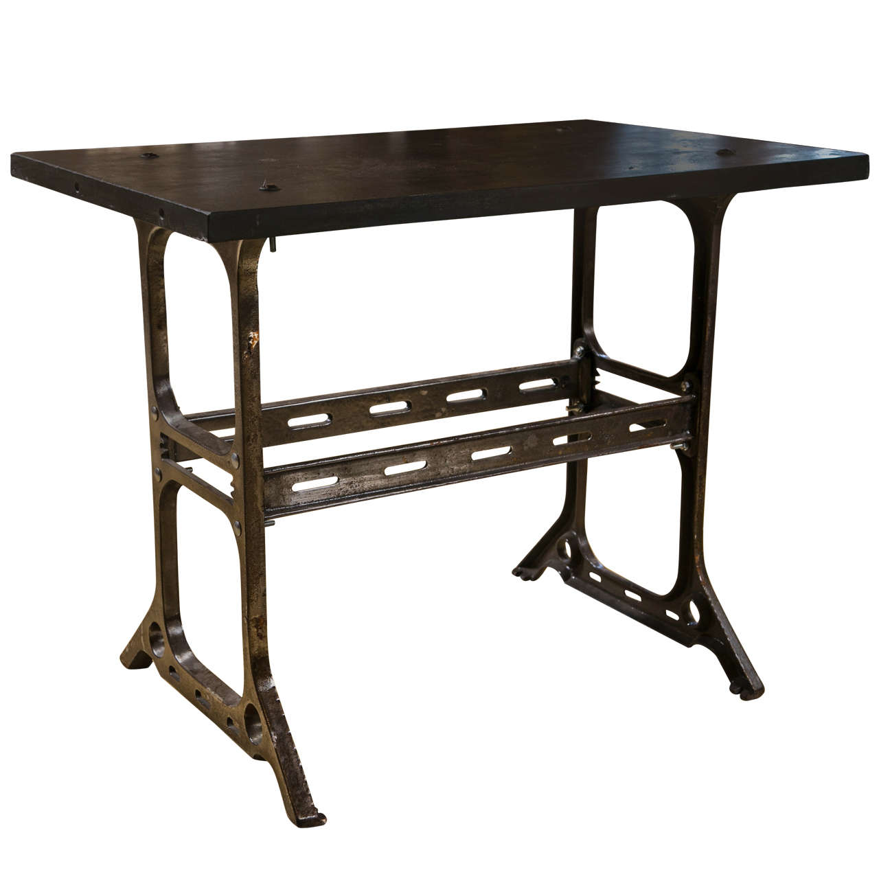 Industrial Slate Top Table For Sale