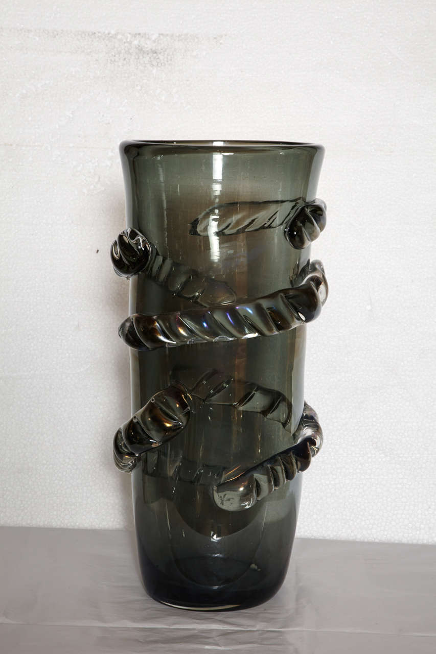 Italian Pair of Vases in Murano Glass